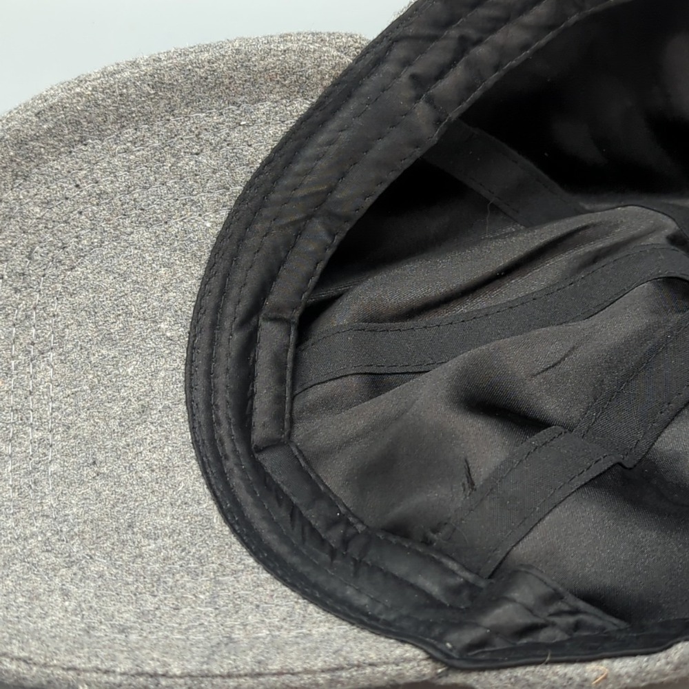 Brooks Brothers Baseball Cap L/XL Fitted Hat Gray Wool Blend Curved Bill - Picture 9 of 10